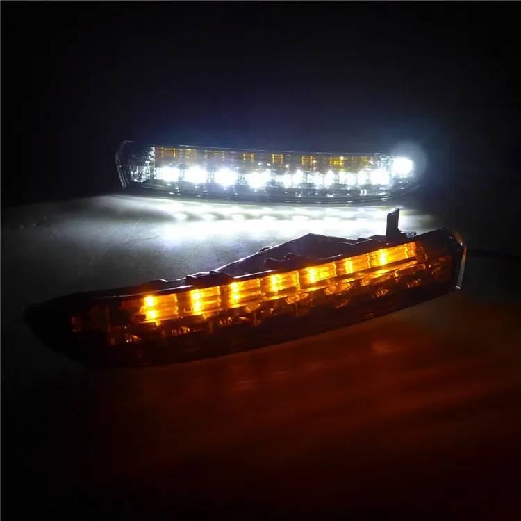 2PCS LED DRL Daytime Running Lights with Turnnig Yellow signal Lights For VWVolkswagen Passat CC 2009 2010 2011 2012 view 5