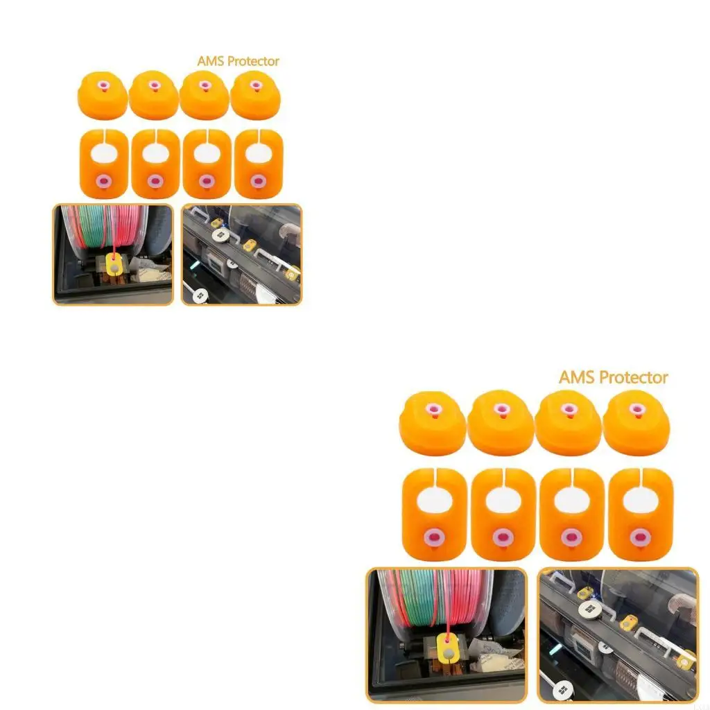 

LXAA 4Pcs Printer Feed Throat Protector Inlet Ceramic Adapter Protector For X1 X1C