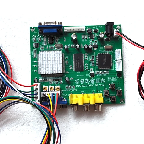 Imagen 2 del producto Placa convertidora de señal de vídeo GBS8200 RGB/CGA/EGA/YUV a VGA LCD HD con Cable PCB verde NEO GEO máquina de juego recreativo