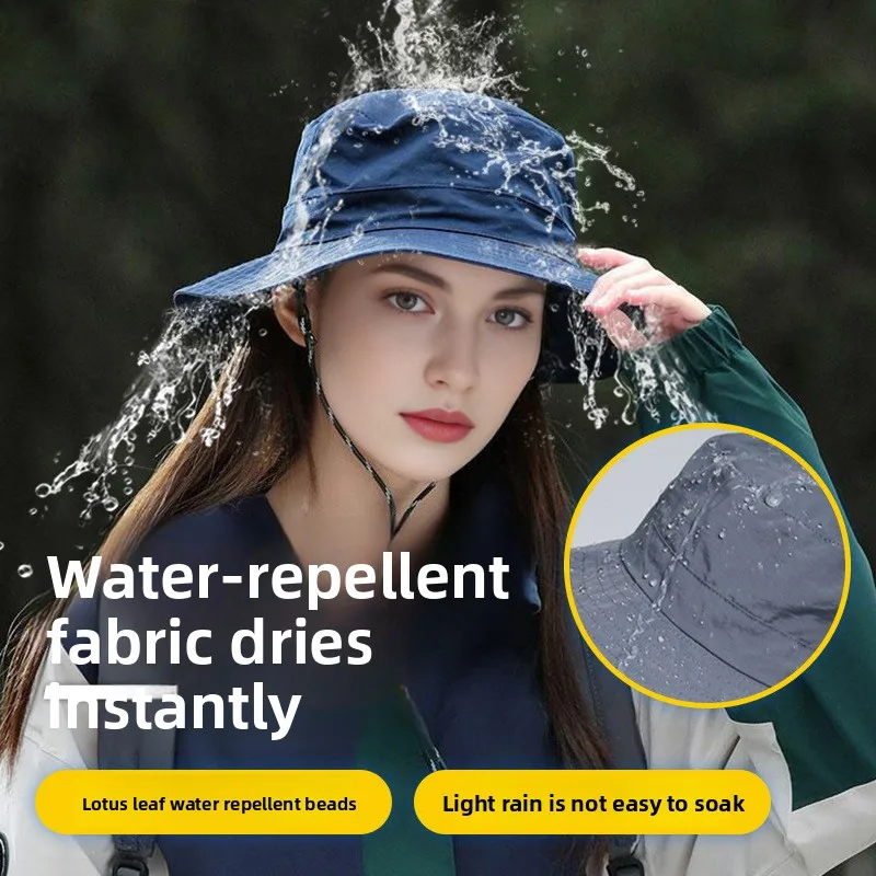 Customized Logo Foldable Waterproof Storage Bucket Hats Thin Hiking and Outdoor Sun Visor for Men and Women