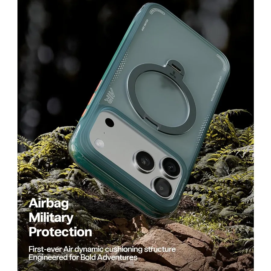 حامل مغناطيسي 360 متوافق مع iPhone 17 Pro Max 6.9 لـ MagSafe Mil-grade Drop حافظة هاتف مقاومة للصدمات مع شركة الكاميرا #3