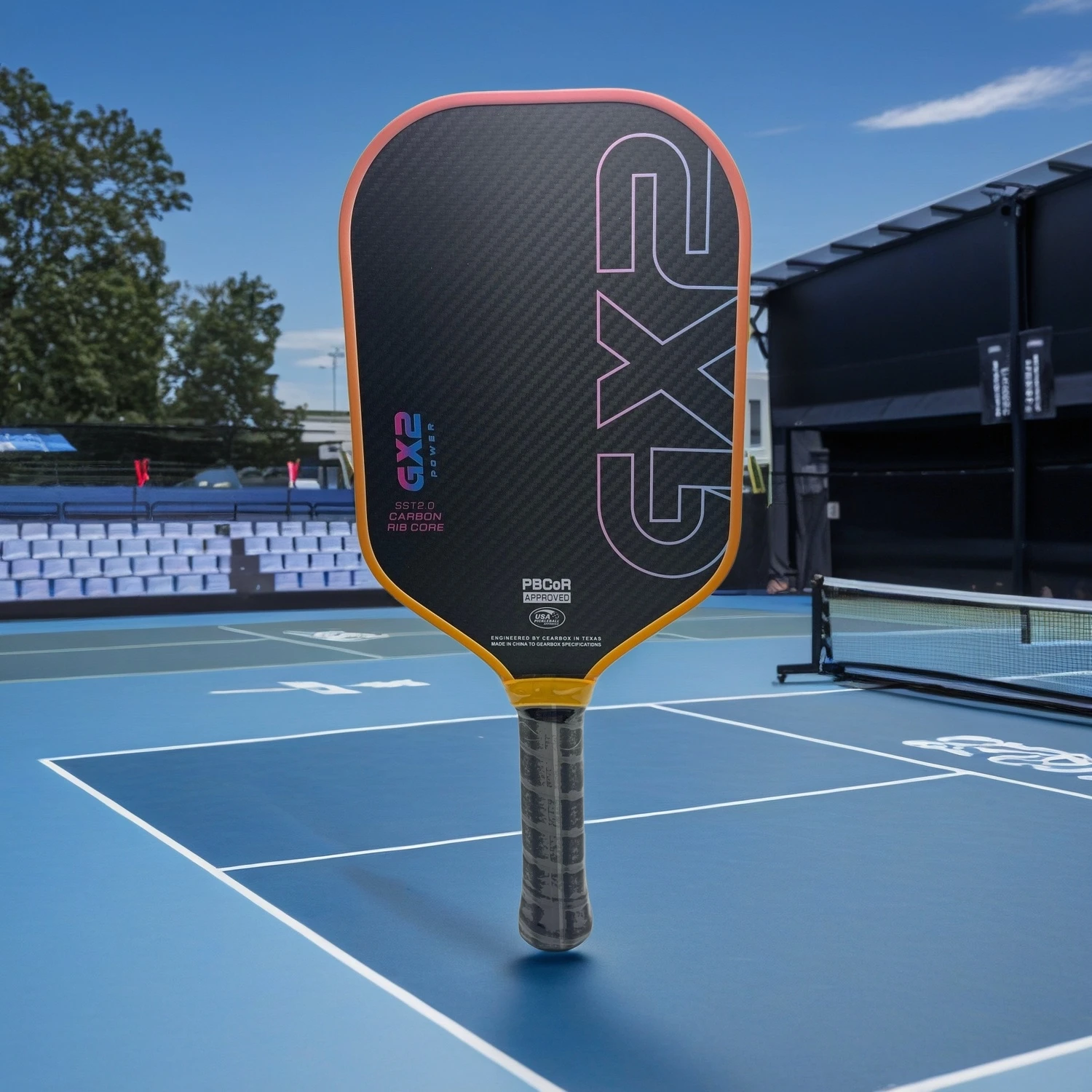 

Gearbox Pickleball Paddle | 16mm GX2 Elongated with High-Density Carbon Rib Core | 3K Woven Raw Carbon Fiber Surface