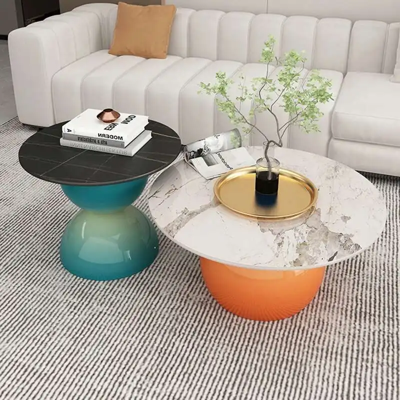 

Metal Stone Minimalist Coffee Table Set Free Shipping French Mobile Side Table Living Room Regale Mesa Centro Home Decoration