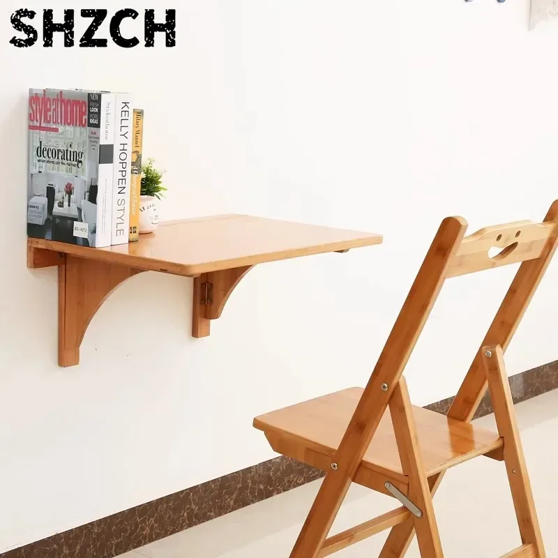 Wall-Mounted Folding Desk Space-Saving Study Table Compact Dining Desk Foldable Computer Desk for Home Convertible Wall Table