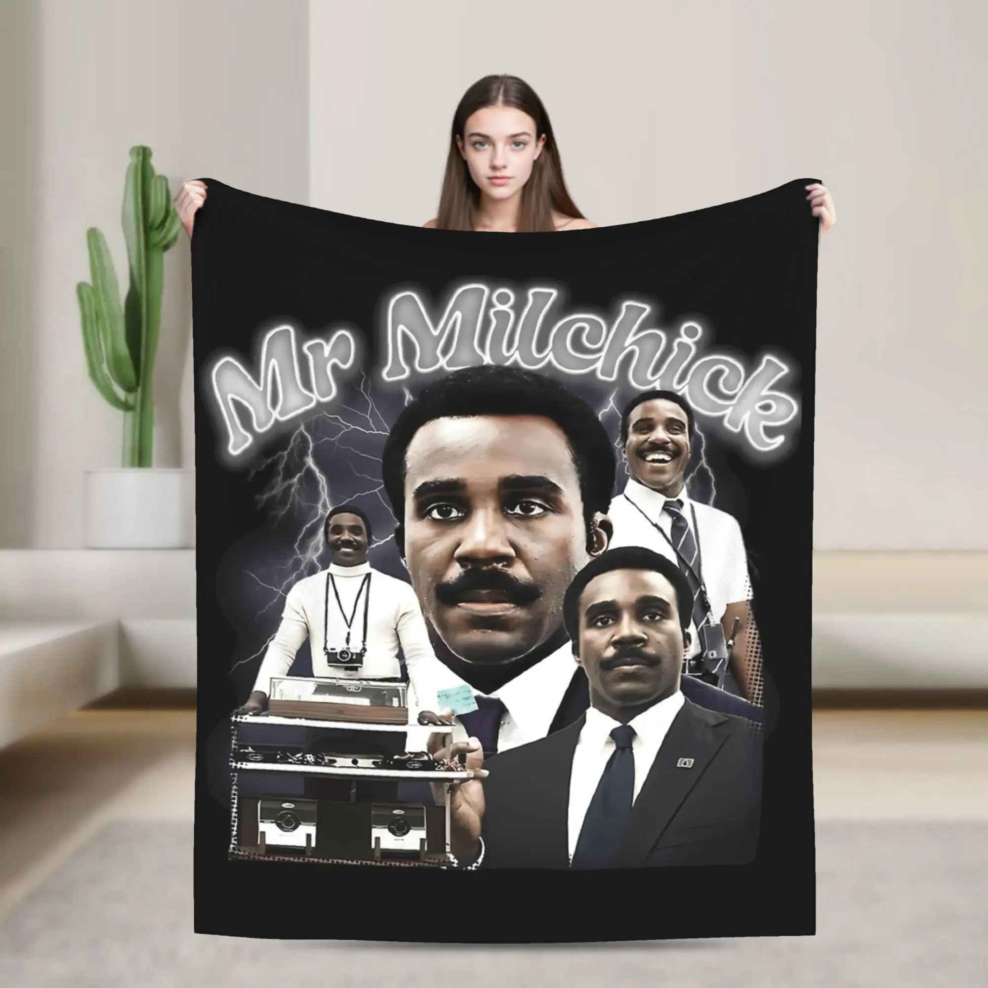 Mr. Milchick Inspired Enigmatic Office Severance Blankets Fleece Printed  Super Warm Throw Blankets for Sofa Travel Quilt