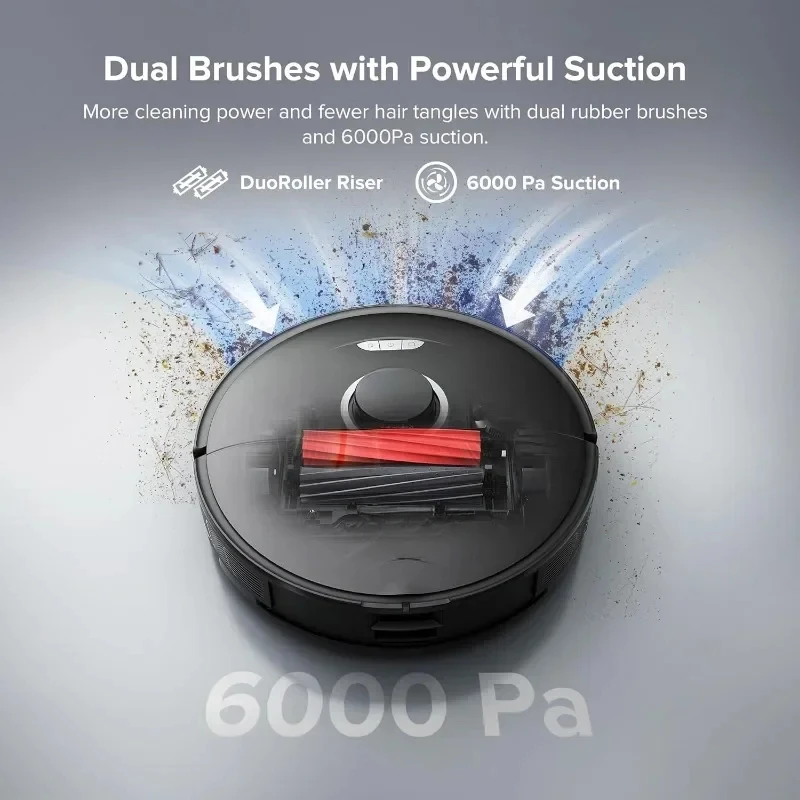S8 Pro Ultra Robot Vacuum and Mop, Auto Drying, Auto Mop Washing,Self Emptying,Liftable Dual Brush &Sonic Mop,Obstacle Avoidance