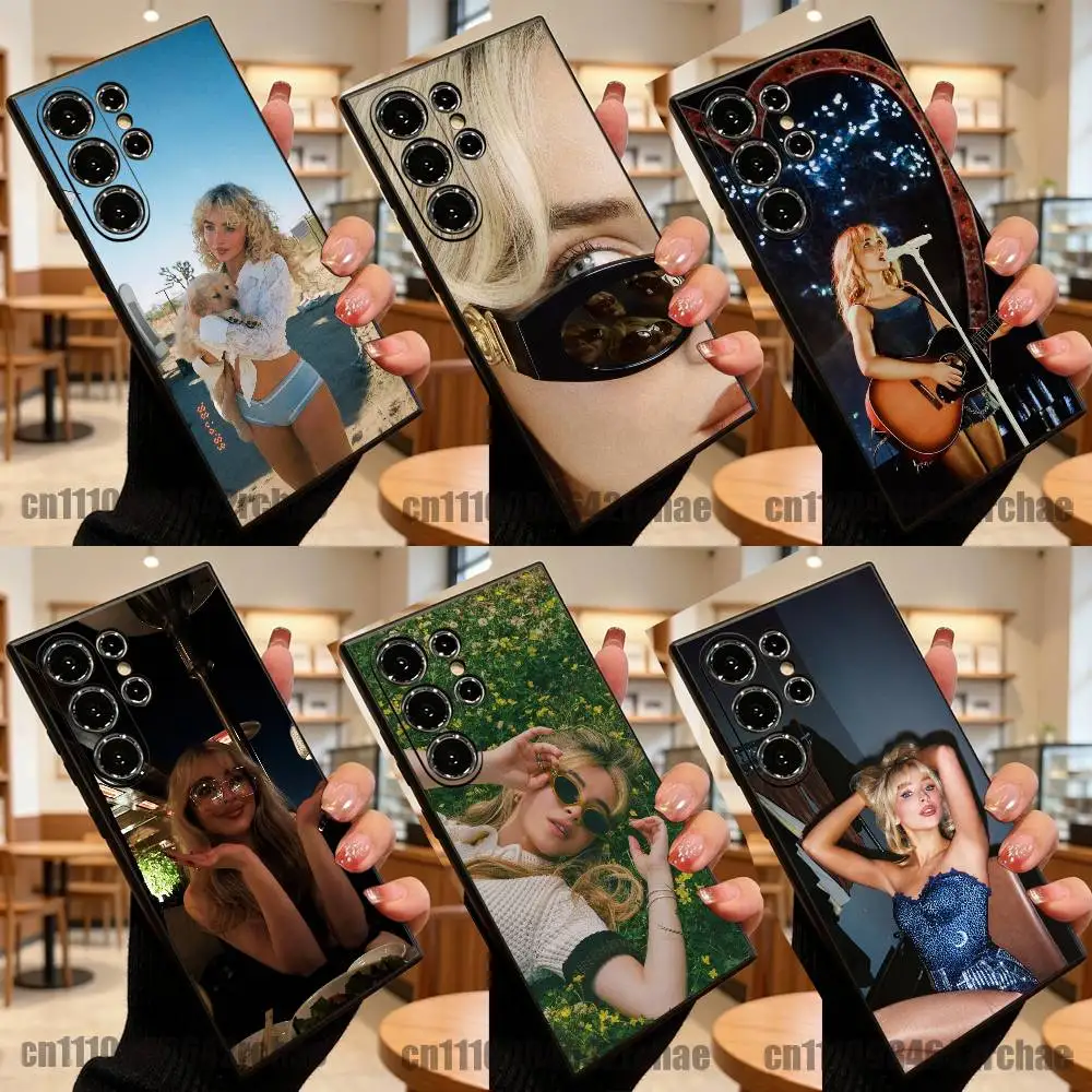 For Singer S-Sabrina C-Carpenter Phone Case Samsung S22,S24,S20,S25,S23,S30,S26,Ultra,Plus,5G ,Fe,Lite Black Cover