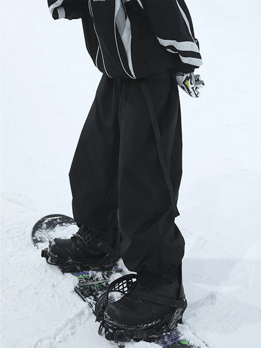 

Waterproof Fce Lined Snow Ski Pants Men's Winter Cold Proof Outdoor Snowfield American Functional Workwear Trousers