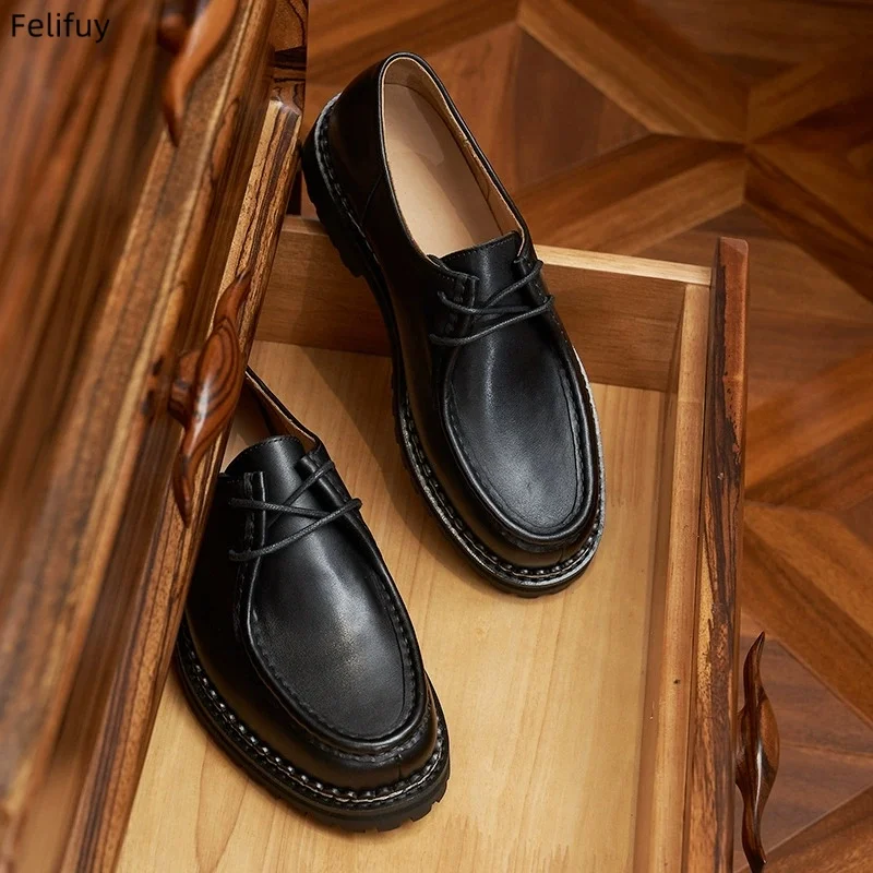 

Men fashion business wedding dress shoes lace-up real leather casual shoes stylish platform sneakers breathable footwear mans