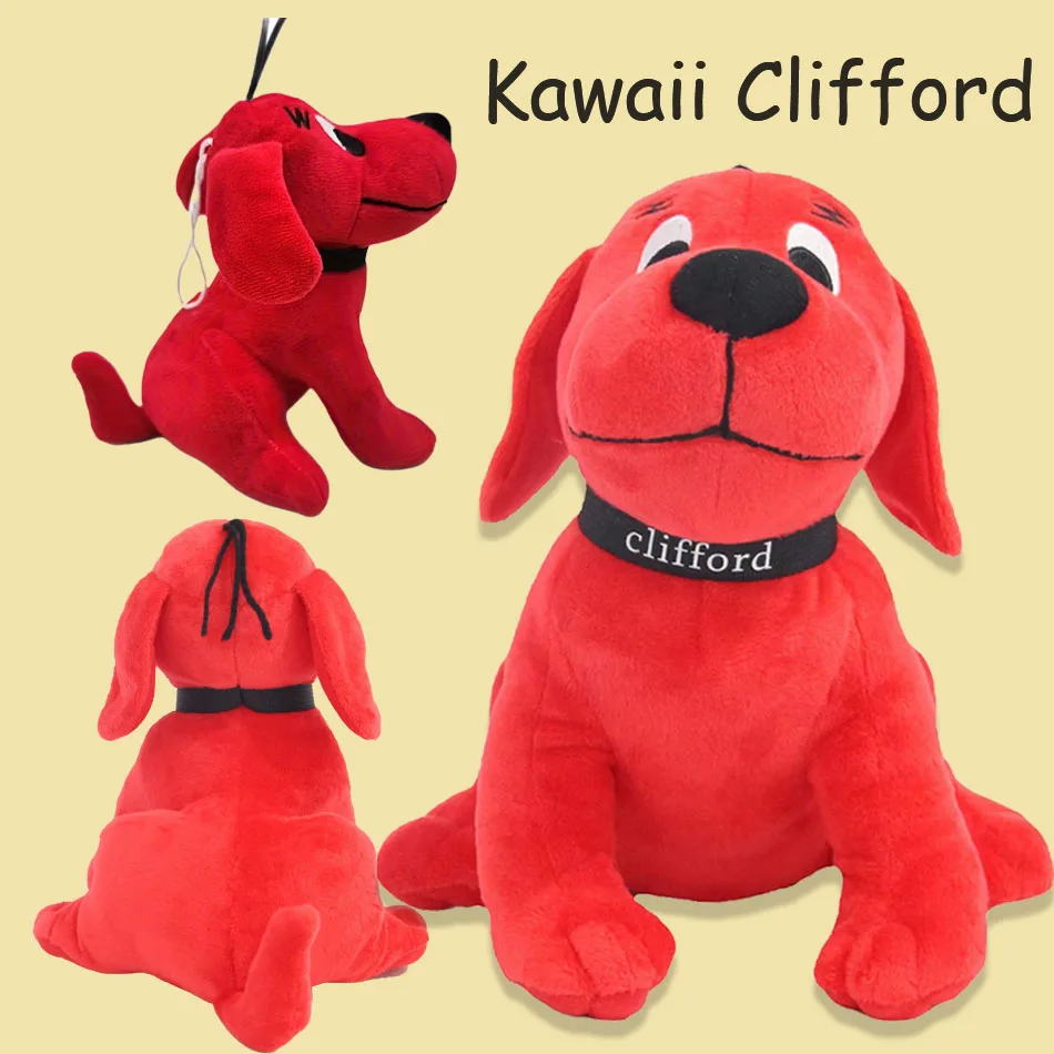 Kawaii Clifford The Big Red Dog Plush Doll Cartoon Anime Plush Toy Cute Clifford Soft Stuffed Doll Christmas Toy Gift for Girls