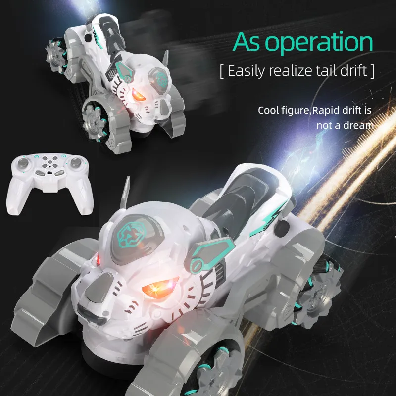 

Stunt RC Car 2.4G 360 Degree Rotation RC Drift Racing Car Spray Tiger Remote Control Car Children's Toys Birthday Gifts