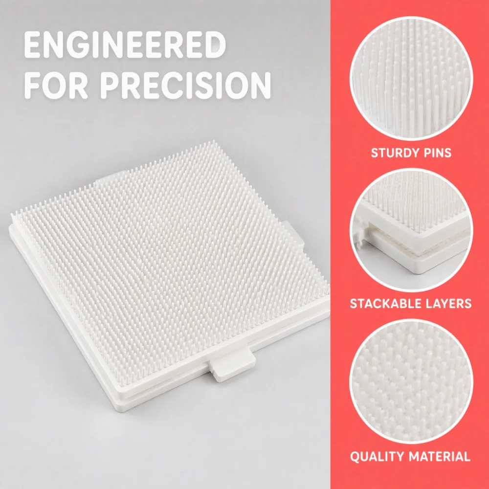 5-layer Fuse Beads Pegboard DIY Craft High-Efficiency Multi-layer Beanboard Heat-resistant with Extended Nails
