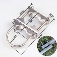 Kit de soporte de montaje de mástil a mástil antioxidante de alta resistencia, pernos en U 304, abrazadera de mástil de antena doble para TV,CB,Ham, bloque de mandíbula en V