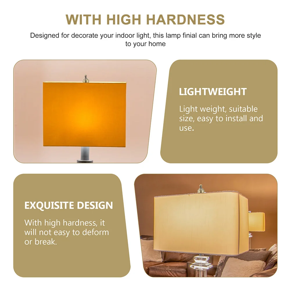 

8Pcs Lamp Finials Zinc Alloy Durable Light Screw Caps for Crystal Chandeliers Lampshade Holder Accessories Lamp Decoration