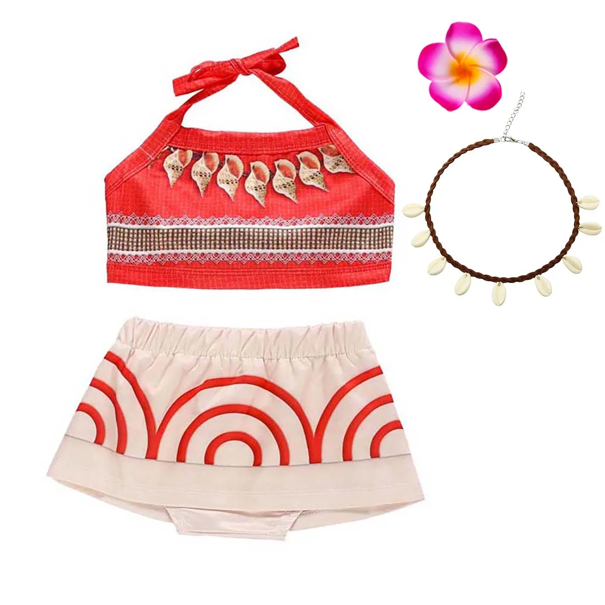 فستان الأميرة للأطفال حديثي الولادة لعام 2024 مع قلادة من عمر 0 إلى 4 سنوات