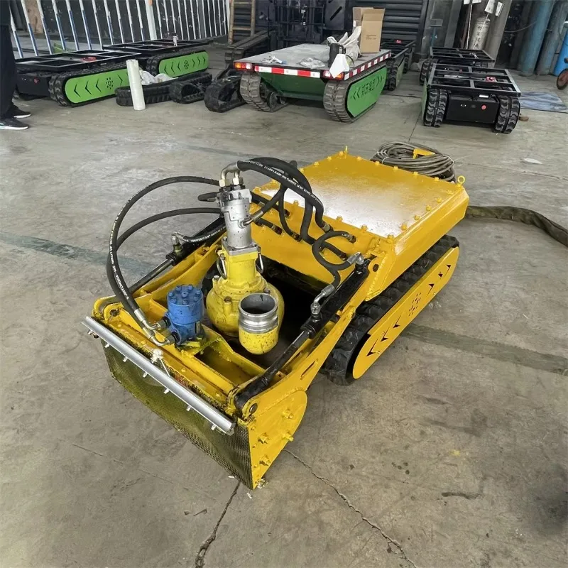 Hot-Selling JS Brand High Efficiency Silt Cleaning Gearbox Fish Pond Dredging Robot Machine