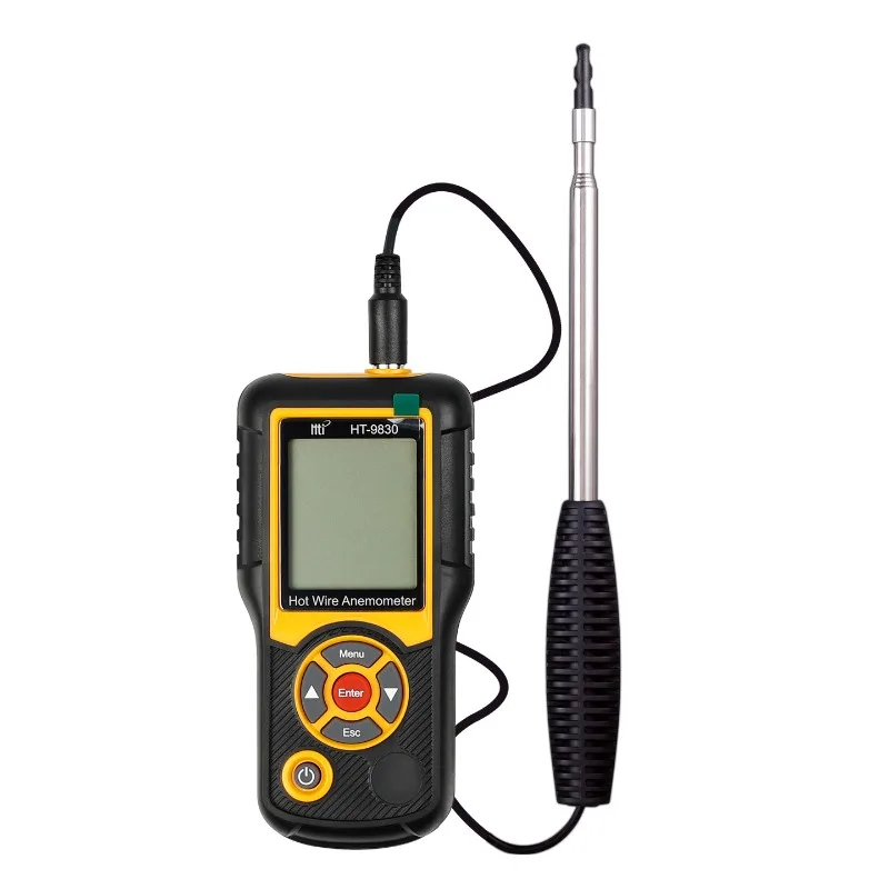 For HT9829/HT9830 Thermal Air Speed Meter High Precision Handheld Air Temperature and Volume Meter
