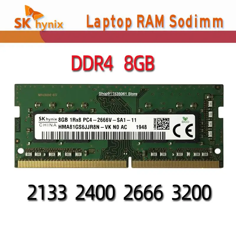 New SK Hynix Laptop ddr4 ram 8GB PC4 2133MHz 2400MHz 2666Mhz 2400T 2133P 2666v 3200AA DIMM notebook Memory