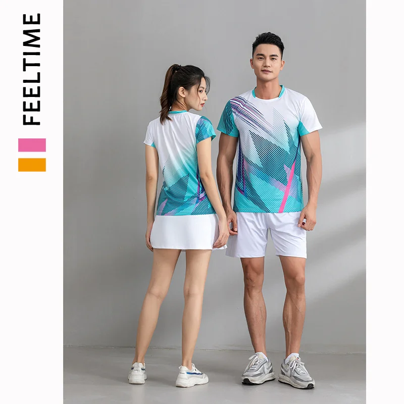 Badminton Jerseys & Shorts Men & Women Shuttlecock Shirt Tennis Skirt Badminton Training Suits Short Sleeve Tracksuit Sportswear