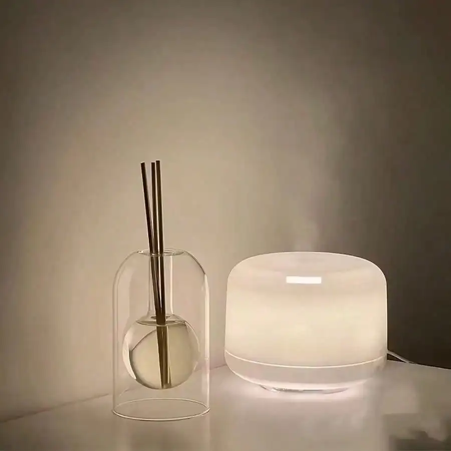 Minimalist High-End Double Layer Glass Aroma Diffuser, Flameless, Home Decor, Birthday & Graduation Gift