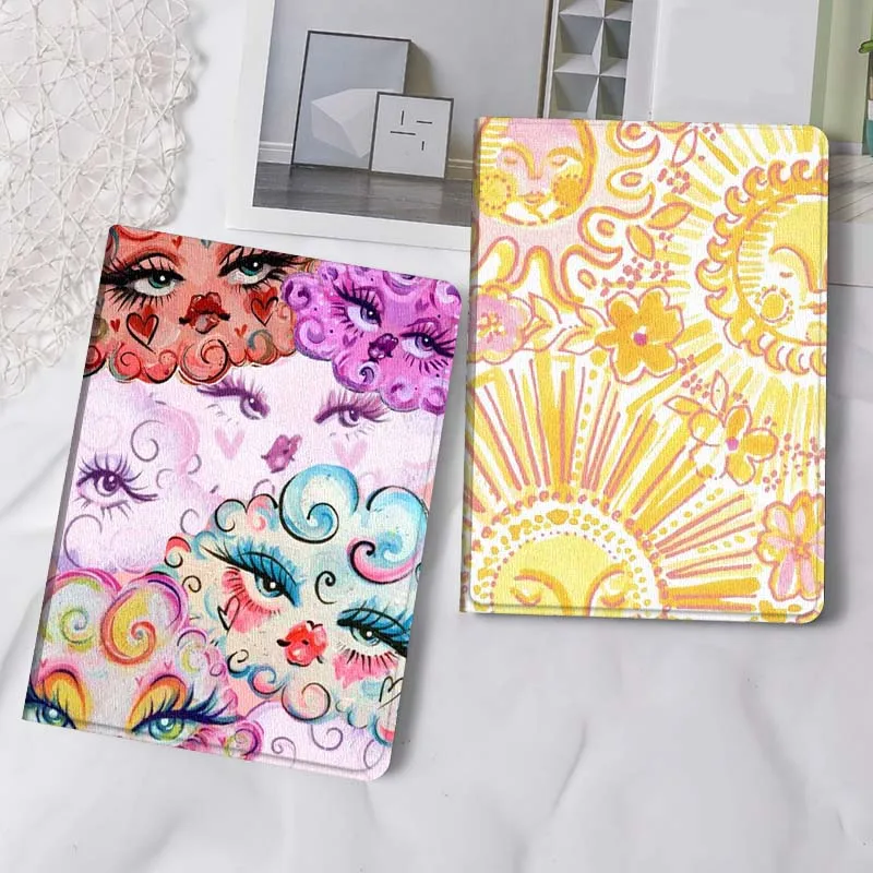 

Cartoon Curly Face Art Gift Tablet Case For Samsung Tab Galaxy S6 S11 A A7 A8 A9 A11 10.1 10.4 10.5 Plus Lite