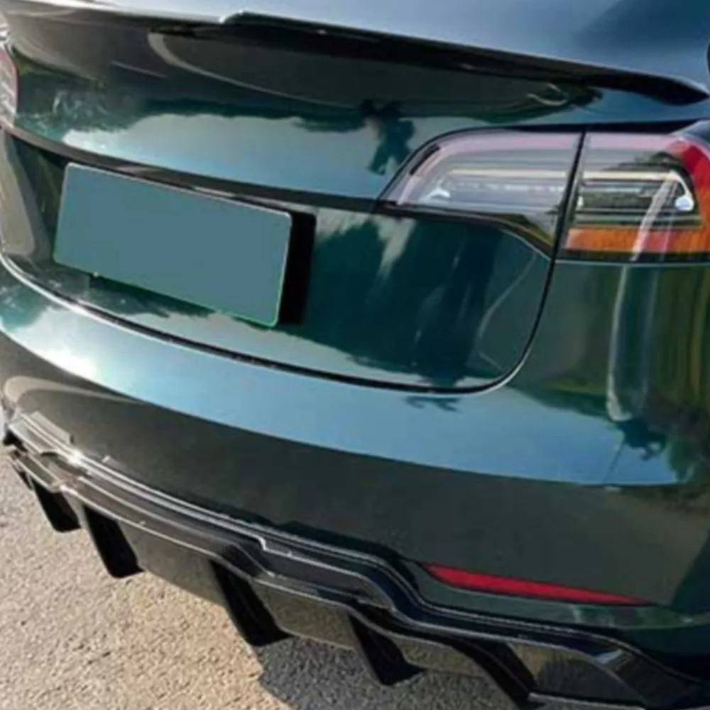 

Глянцевые черные сплиттеры-диффузоры для заднего бампера, тюнинг-спойлеры для Tesla Model 3