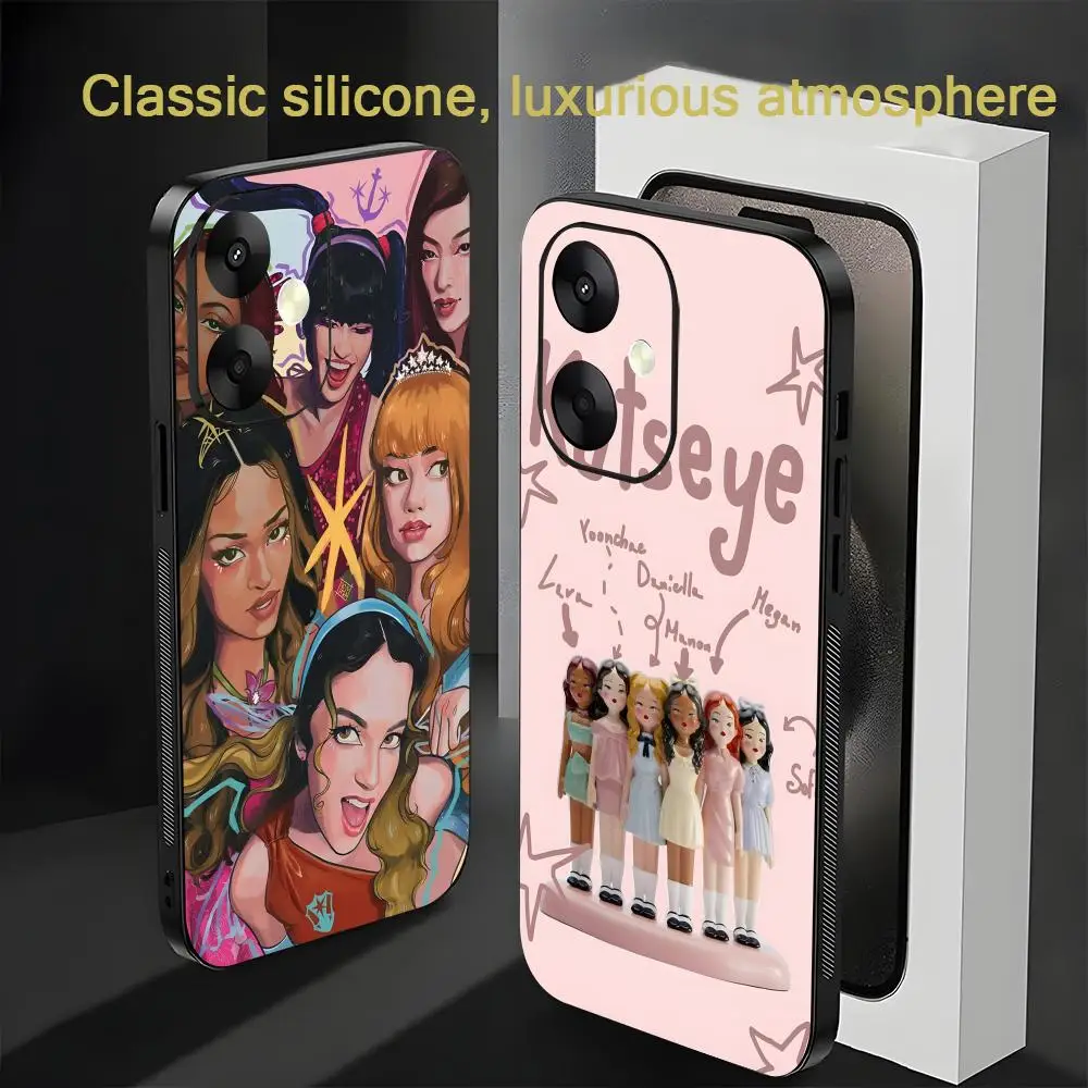 K-Katseye star Popular Phone Case For Xiaomi Redmi 14C 13C 12C Note15 14 13 12 11 Pro Plus S Soft Black Phone Cover