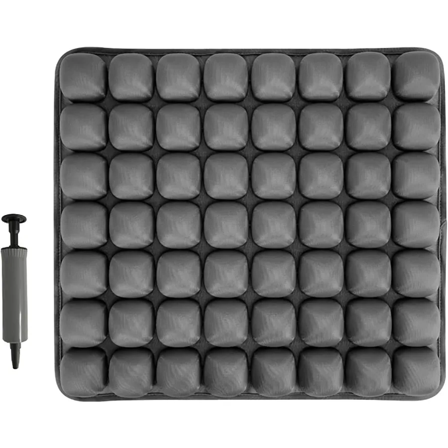 Cojín de asiento inflable - Cojín de viaje portátil para avión, oficina y camping - Soporte ajustable con dispersión de presión