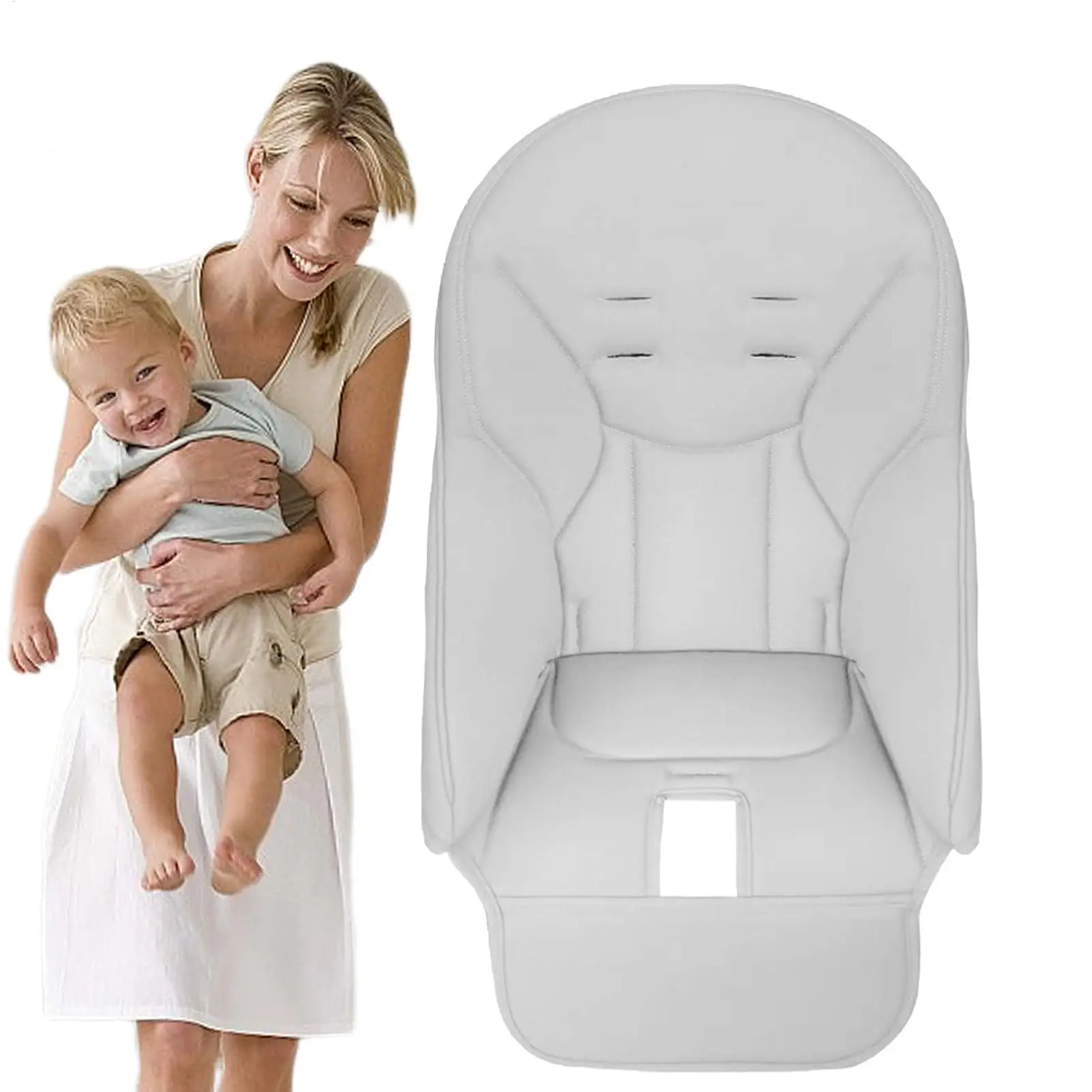 Dining Chair Cover Kid  Leather Cushion Baby Dining Chair Leather Cover PU Composite Sponge Cushion  Case Accessories for Infant