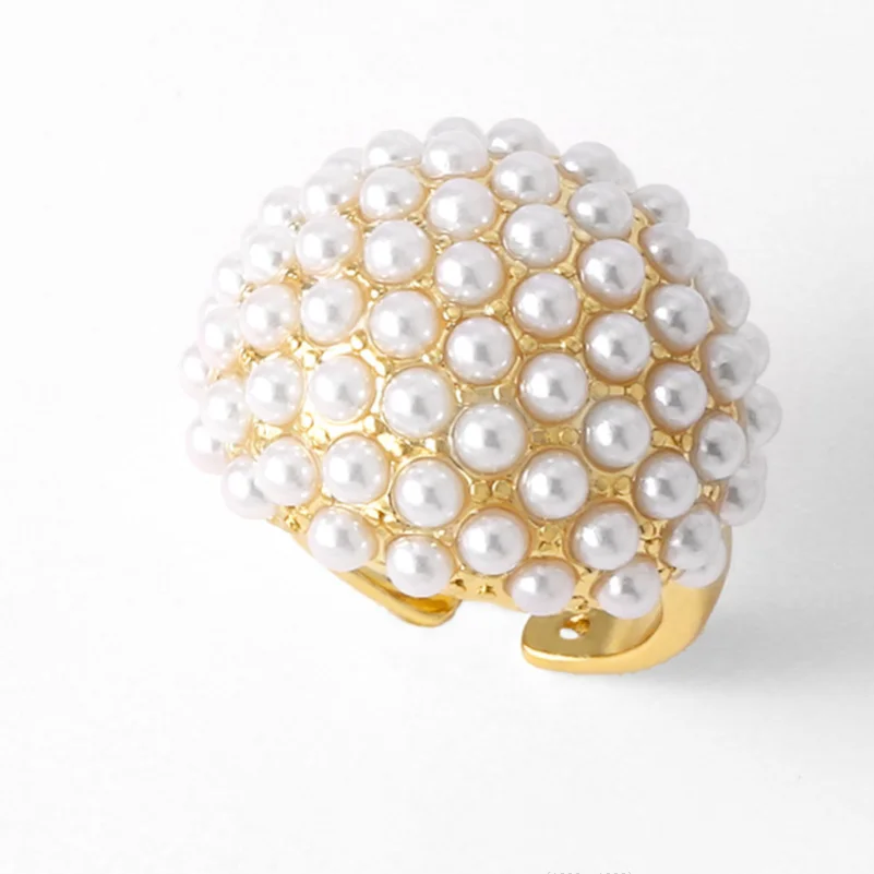 

Rare White Pearl Ring For Women Jewelry Size 5-10
