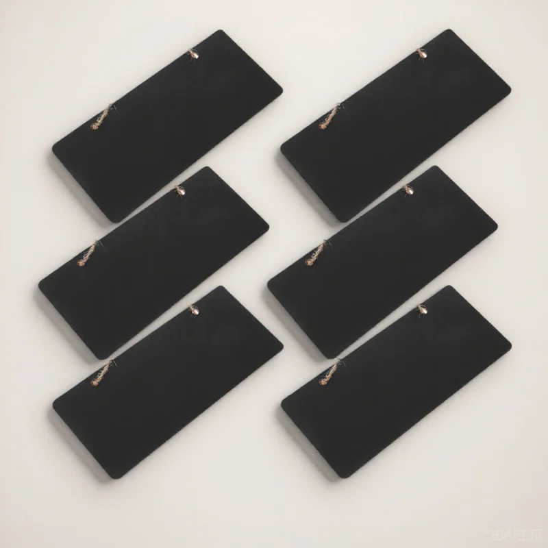 

6pcs Hanging Chalkboard Wooden Blackboard Reusable Message Tag Price Label For Flower Store Cafe Menu Sign Display Board
