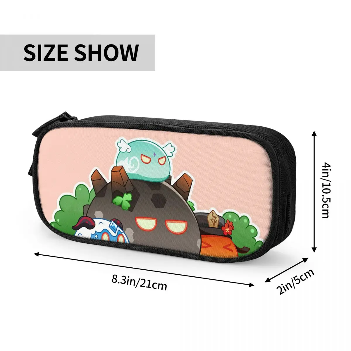 Kotak Pensil Genshin Impact Tas Tempat Pena Lendir Anemo Geo Hydro Kantong Pensil Hadiah Kantor Penyimpanan Besar Anak Perempuan Laki-laki