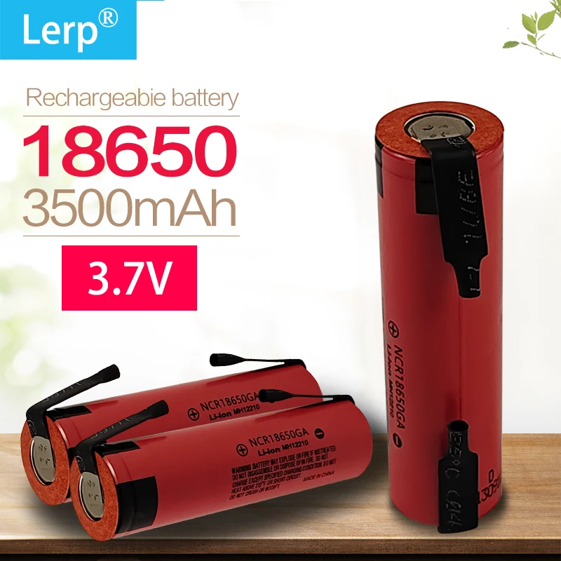 Image of Wiederaufladbare 18650 Li-Ion-Batterie 3500mAh 3,7V mit Nickel-Tabs für Punktschweißgeräte, Taschenlampen und E-Zigaretten