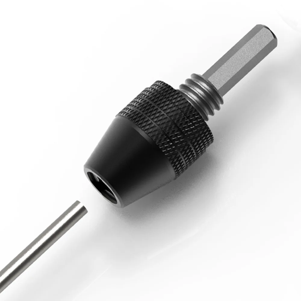 1.5-2.5mm Quick Change Hexagonal Handle Three Jaw Self Centering Twist Drill Chuck 6.35mm Electric Grinder Drill Chuck Tool