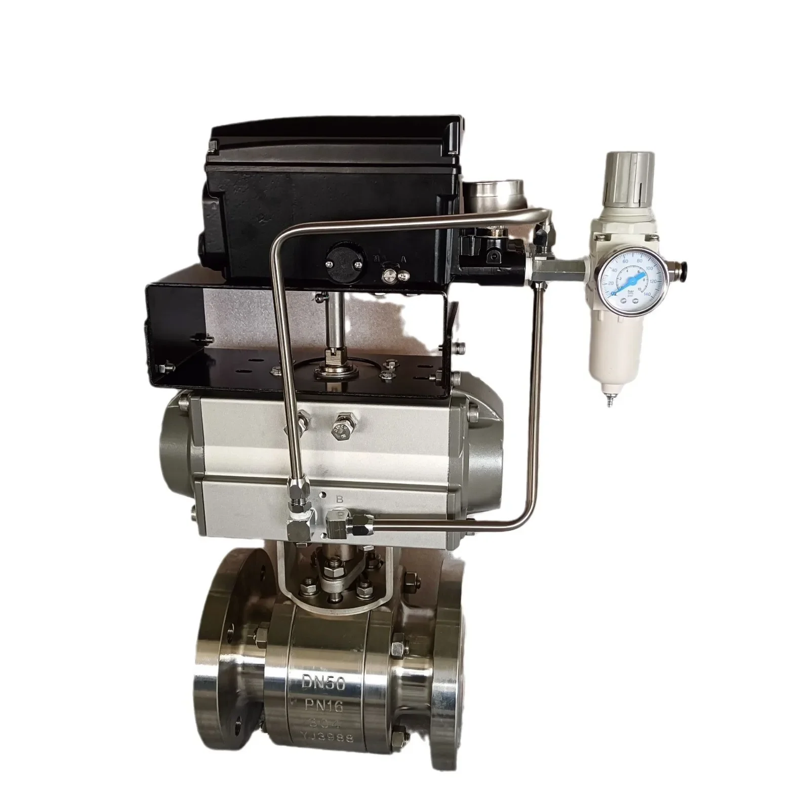 

Pneumatic V-Control Valve, Double Acting Actuator, Ceramic Valve