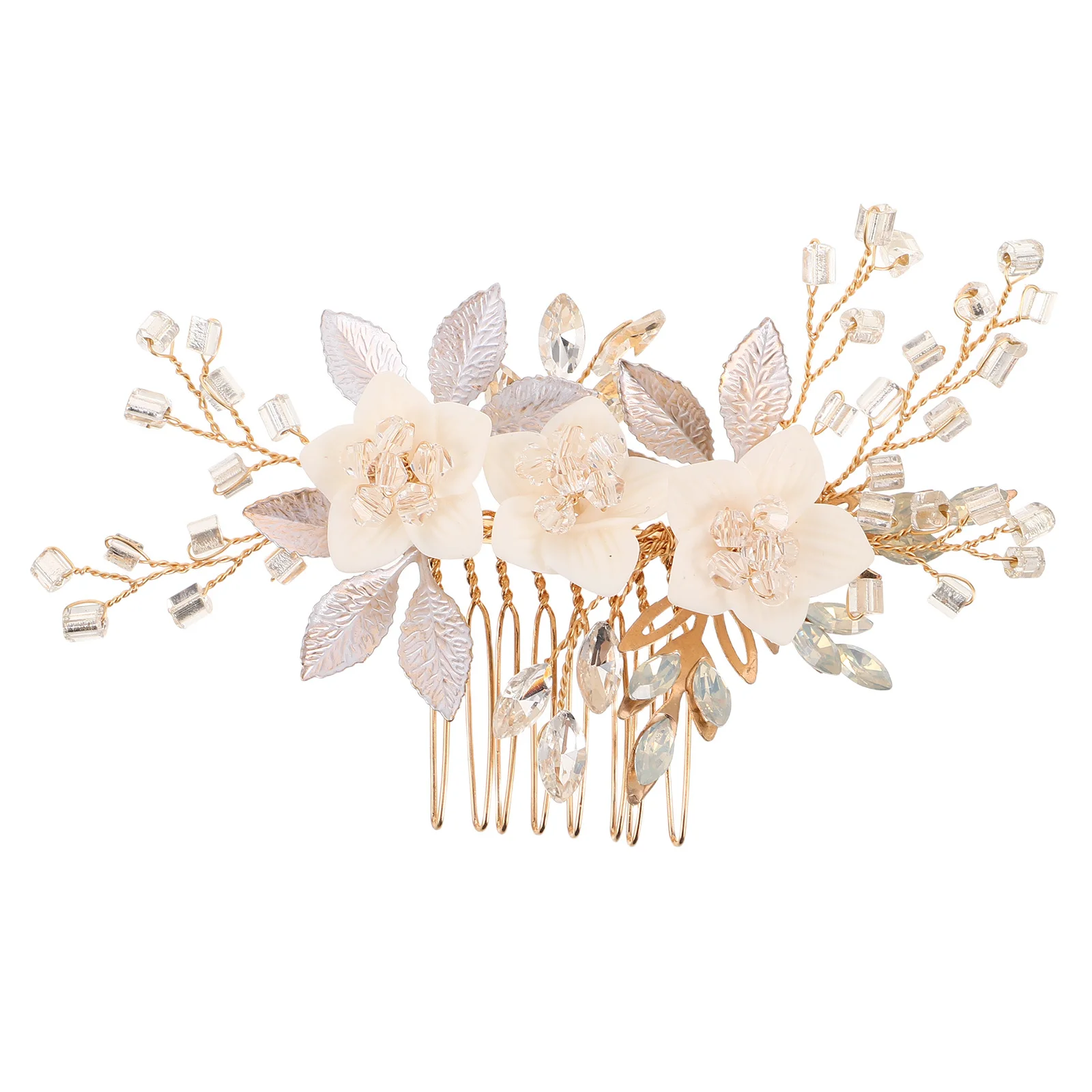 

Bridal Hair Comb Crystal Rhinestone Flower Wedding Accessories Sparkly Elegant Bridal Combs for Women Rhinestone Hair Comb