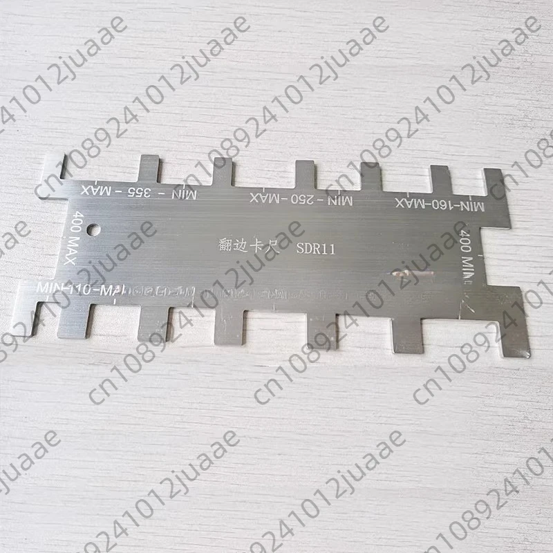 Plastic PE gas pipeline hot melt machine overturned edge card ruler measuring ring size and width detection card