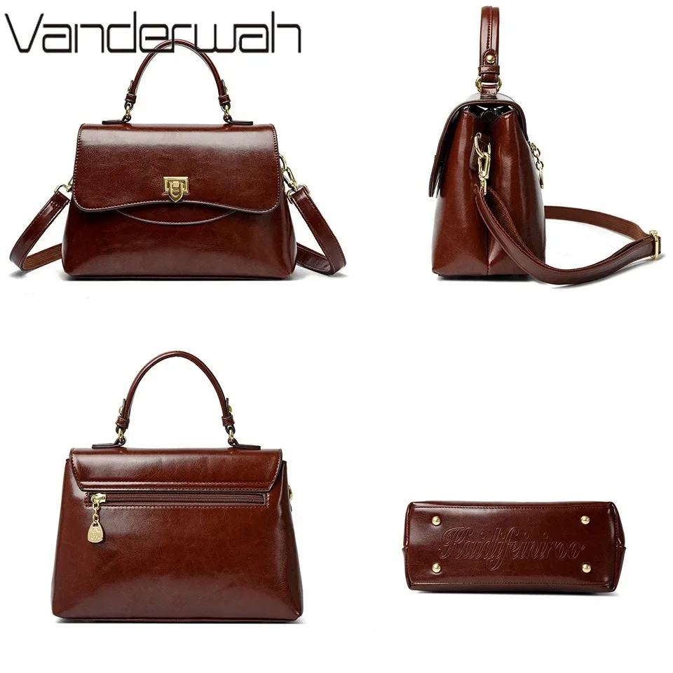 Luxury Large Capacity Multilayer Shoulder Messenger Bag High Quality Leather Handbag Women Designer Crossbody Sac Female Tote