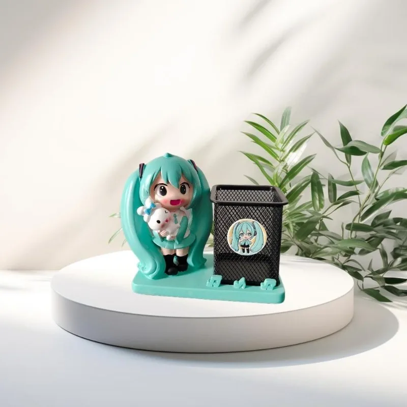 New Anime Hatsune Miku Cartoon Cute Doll Pen Holder Personalized Creative Home Desktop Item Storage Student Birthday Gift