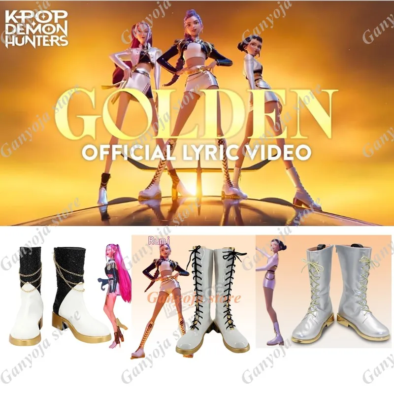 

Anime KPop Demon Hunters Costume Boots Rumi Mira Zoey Cosplay Shoes Children Shoes Girls Boots