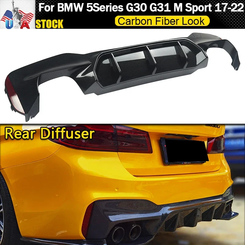 

MagicKit CARBON LOOK M5 STYLE REAR BUMPER DIFFUSER FOR BMW 5 SERIES G30 G38 M PERFORMANCE