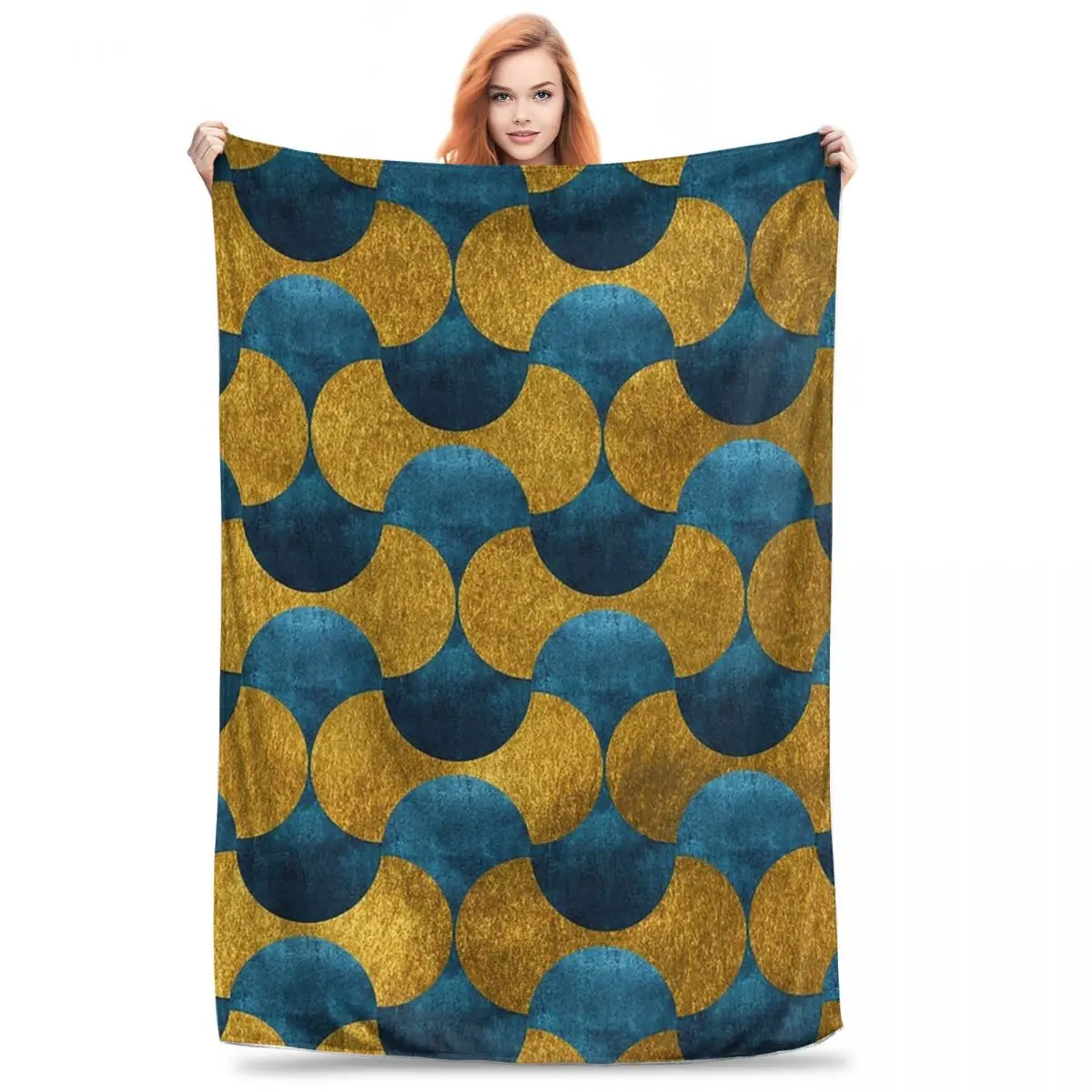 Dubai Nights Gold And Teal Blanket Fleece Lightweight Throw Blankets Throw Blanket For Home Bedroom Outdoor Throws Bedspread