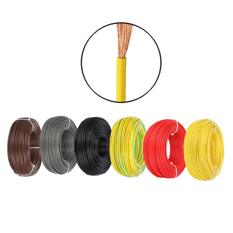 RV Electric Wire 0.3mm2 0.5mm2 0.75mm2 1mm2 1.5mm2 2.5mm2 6mm2  Single Core Multi-strand Copper Flexible Wire PVC Cable 70℃