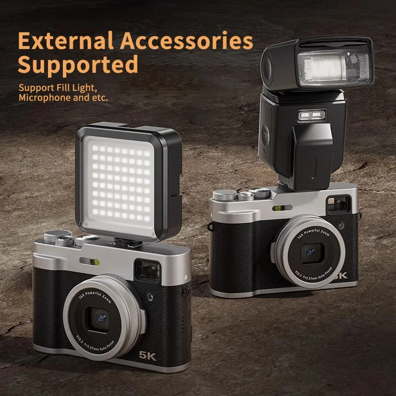 

High Definition 16x 48MP 5K 2.8-Inch DSLR Video Cameras 3.5 Inch IPS Display Mini Vintage Retro Digital Cameras