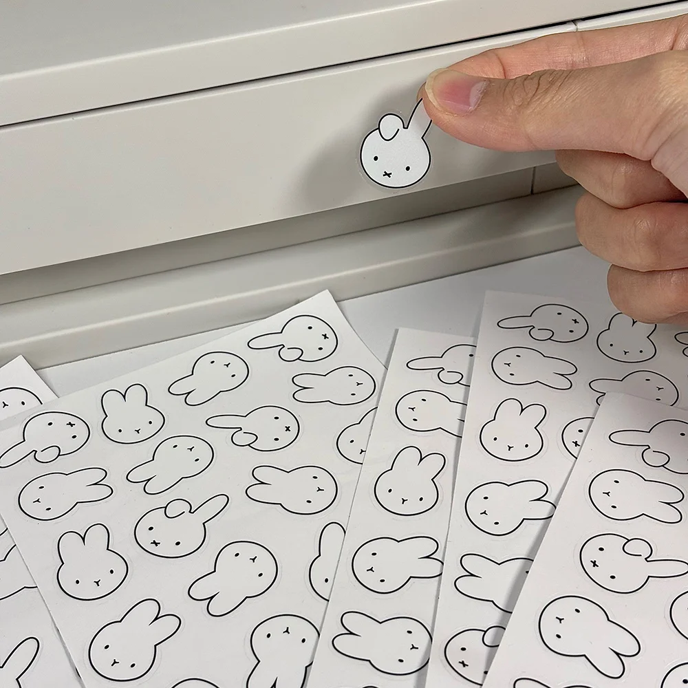 Süße Miffy Kawaii Aufkleber Cartoon DIY wasserdichte dekorative Aufkleber Notebook Computer Handy Shell Weihnachtsgeschenk – Detail 3