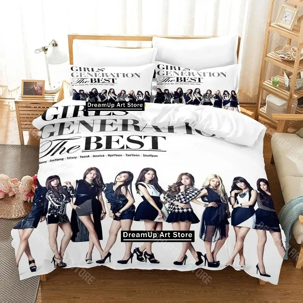 3D Printed Girls KPOP Generation Bedding Set for Boys Girls Duvet Cover Pillowcase Twin Queen King Full Single Double Sizes