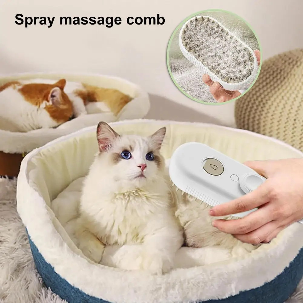 1 Set Cat Comb 3-in-1 Cat Steamy Brush Self-Cleaning Dog Grooming Brush Electric Electric Pet Massage Comb Pet Supplies