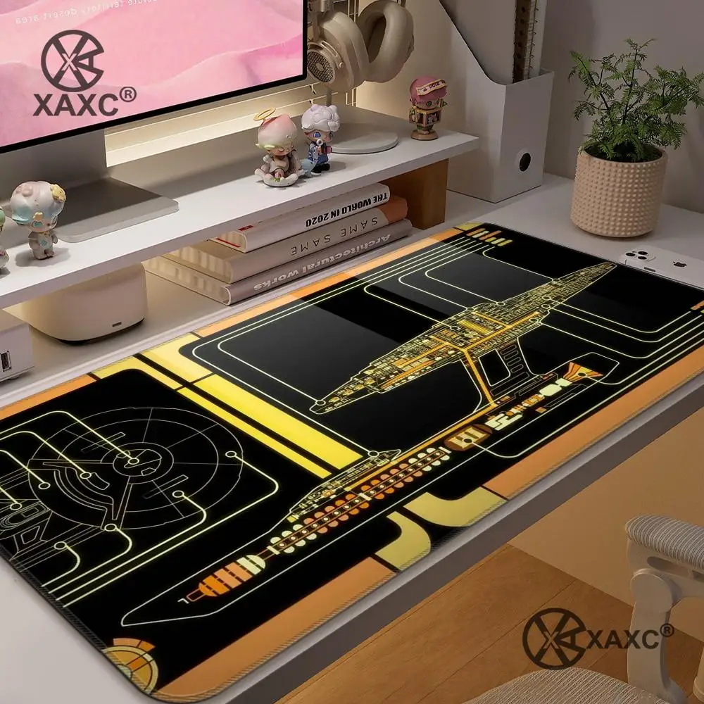 

Starship blueprint XAXC Mouse Pad large keyboard mouse desk pad non-slip rubber gaming mouse pad laptop mouse carpet