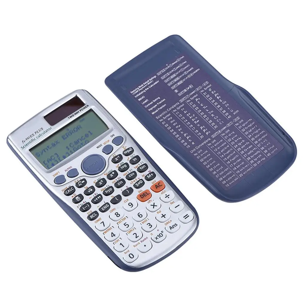 FX-991ES-PLUS Calculator with 417 Functions Calculation Tool Students Computer School Office Coin Battery Power