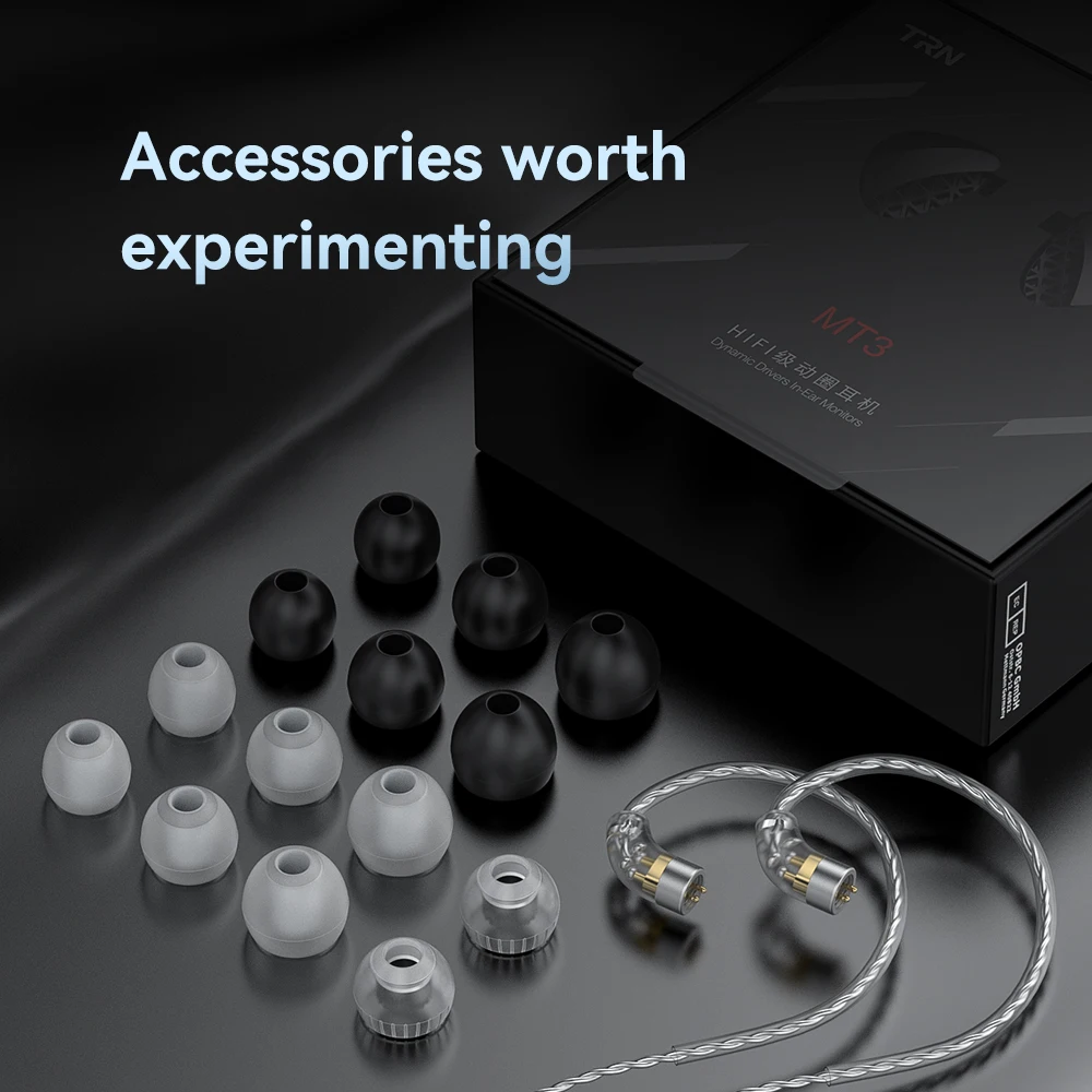 TRN MT3 HiFI 이어폰 10mm 고성능 동적 게임 헤드셋 이어폰 iem TRN XuanwuFor 샤오미